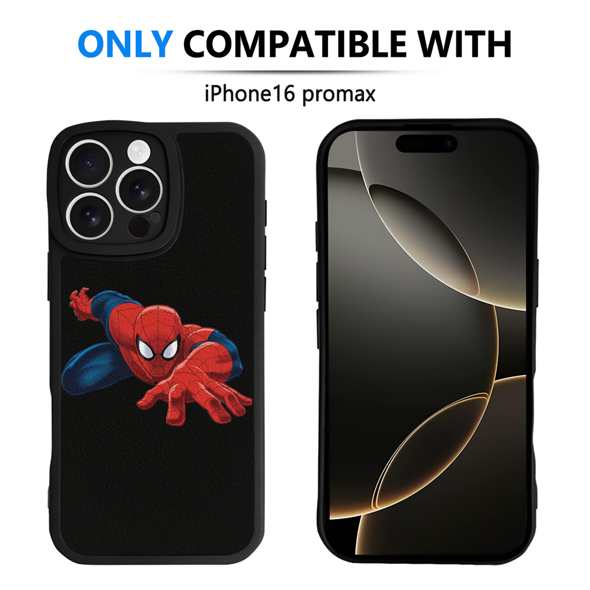 Spider Man スパイダーマン 【iPhone 16シリーズ対応】シリコンスマホケース（レザー調） 材質：シリコン
